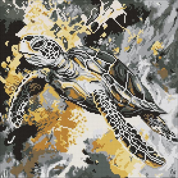 Алмазная мозаика "Золотая черепаха" ©art_selena_ua AMO8262, 40х40 см