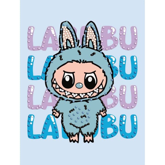 Алмазная мозаика с частичной выкладкой "Он Лабубу" ©art_selena_ua AMV1228, 15х20 см