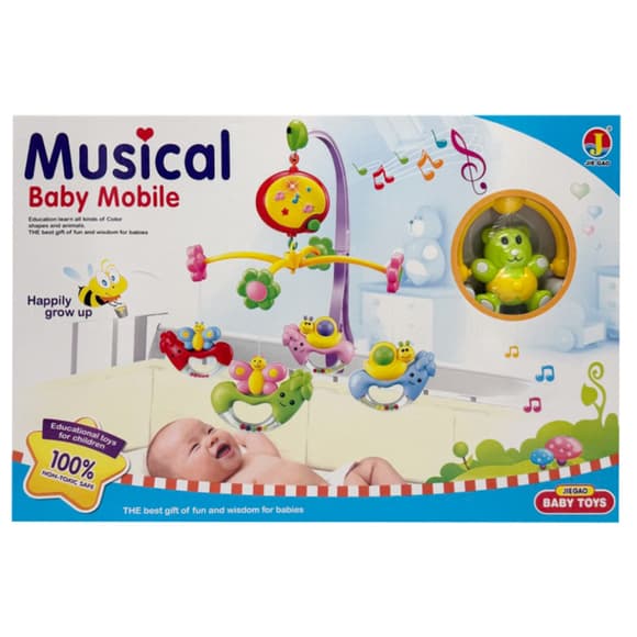 Детский мобиль на кроватку "Мишка" 6518E, музыка