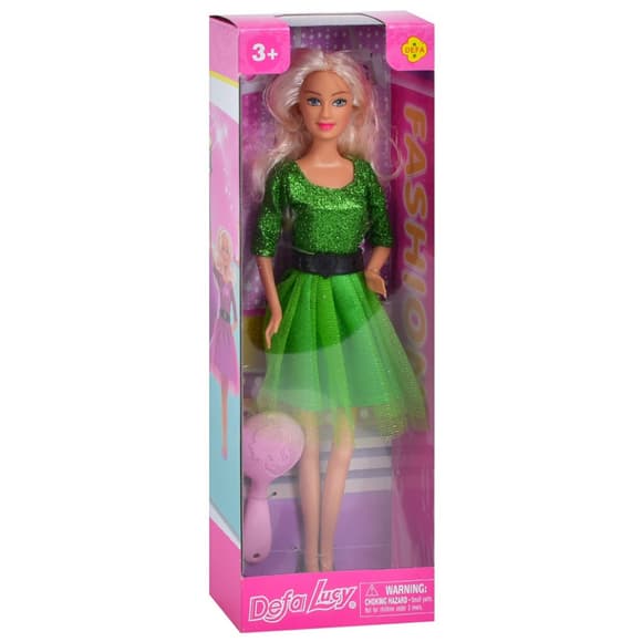 Детская кукла "Веч ерняя красавица" DEFA 8226(Green) расческа