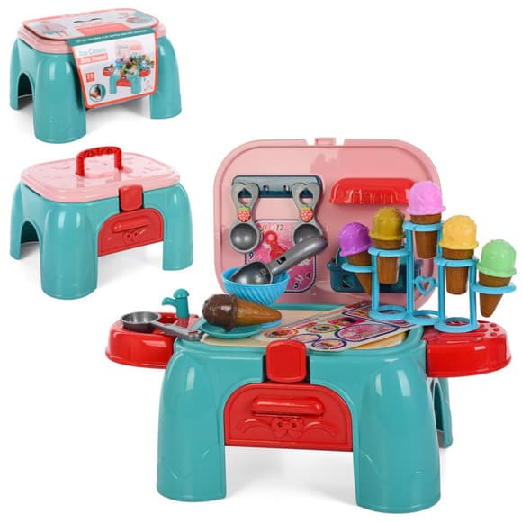 Детская игрушечная кухня DK666-11D 28 предметов, посуда, продукты