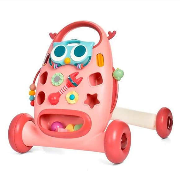 Детская каталка-ходунки "Птичка" K5(Pink) подвижные детали