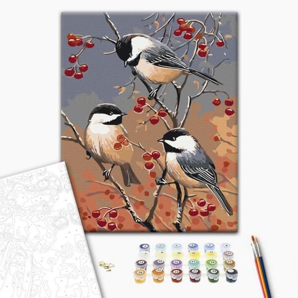 Картина по номерам "Синички вернулись" BS52193, 40х50 см