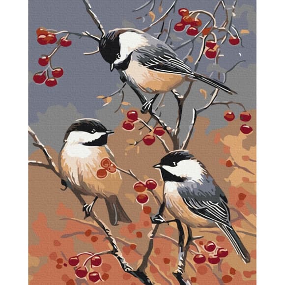 Картина по номерам "Синички вернулись" BS52193, 40х50 см