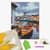Алмазная мозаика "Лодка у городка" RDBS7014, 30х40 см