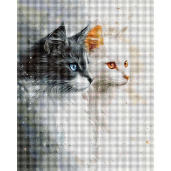 Алмазна мозаїка "Два милих котика" DBS1261, 40х50 см