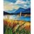 Алмазна мозаїка "Гірський пейзаж з водоймою" DBS1266, 40х50 см