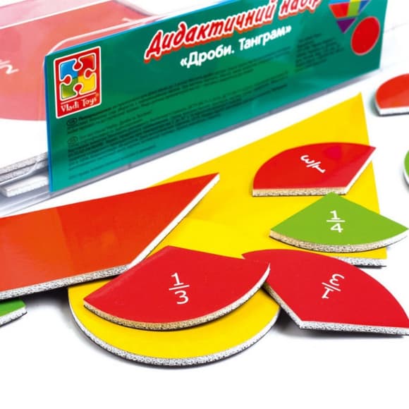 Демонстрационный магнитный набор "Дроби-Танграм" VT5555-03