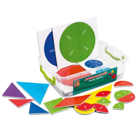 Демонстрационный магнитный набор "Дроби-Танграм" VT5555-03