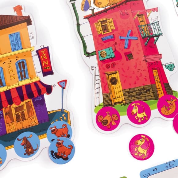 Дитяча настільна гра Готель "Гавкіт" VT8055-43, 4 готелі 24 жетони собак