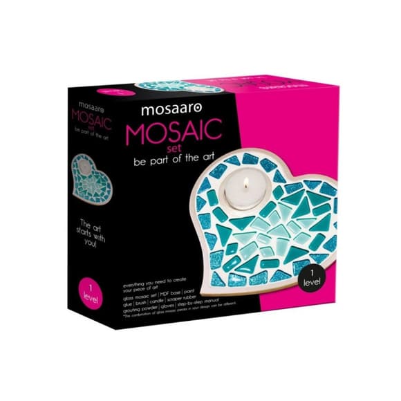 Детский набор для творчества хрустальная мозаика "Подсвечник-Сердце" MA1011