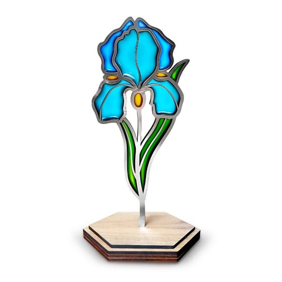 Набор для витражной живописи по номерам "Нежный ирис" FDSGK-013