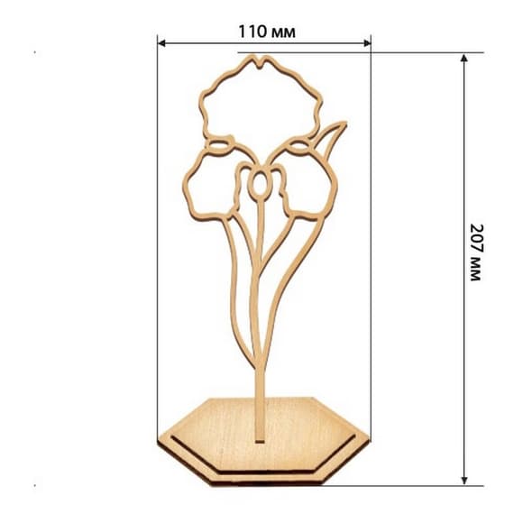 Набор для витражной живописи по номерам "Нежный ирис" FDSGK-013