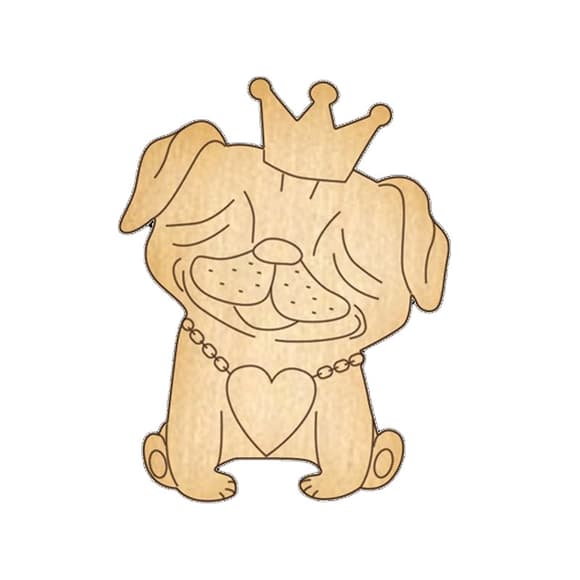 Заготовка броши для раскрашивания "Влюбленная собачка-4" FDZB-046