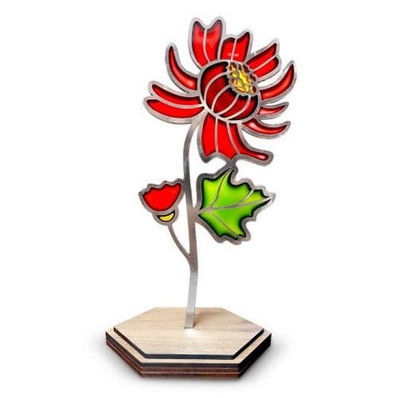 Набір для вітражного живопису за номерами "Пишна хризантема" FDSGK-017