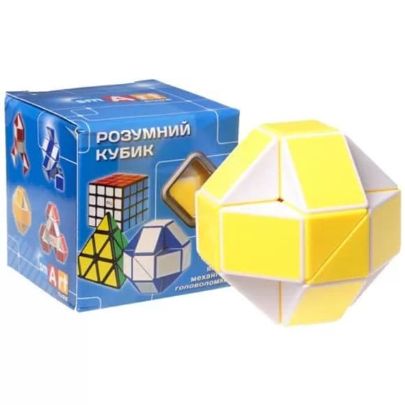 Змейка Рубика бело-желтая Smart Cube SCT405 в коробке