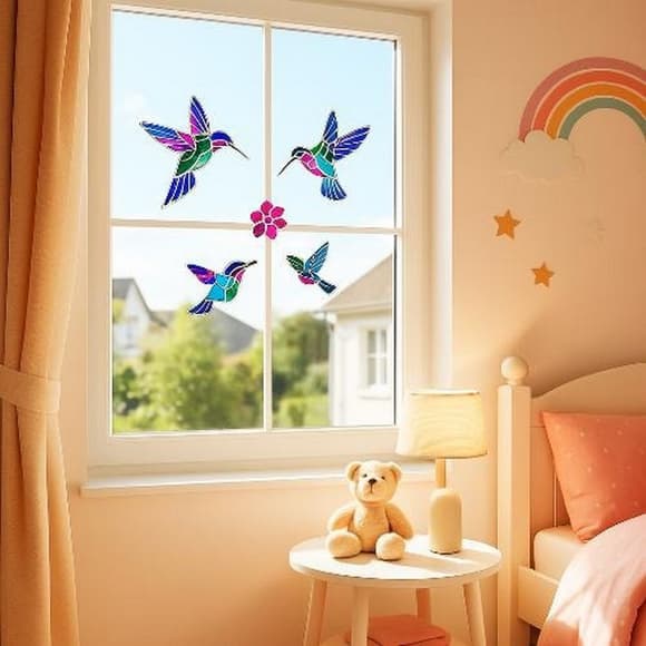 Набор для витражной живописи по номерам "Колибри" FDSGK-07