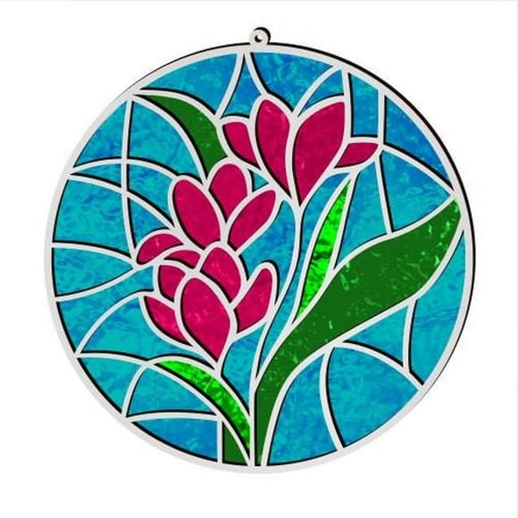 Набор для витражной живописи по номерам "Весенние цветы" FDSGK-06