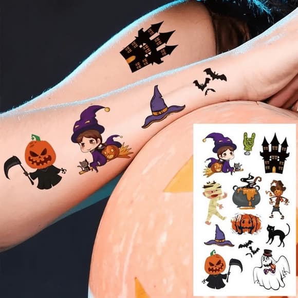 Набор детских временных татуировок "Хэллоуин" kids-tatto-halloween-set-30