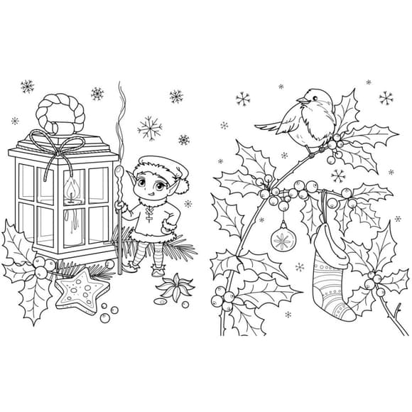 Велика книга розмальовок Різдво 1736023, 64 сторінки