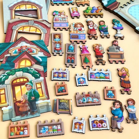 Двошаровий пазл-вкладиш "Магазин іграшок" PSD304 (ПСД304)