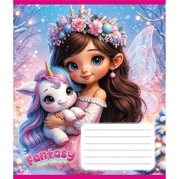 Зошит учнівський "Мій єдиноріг" 012-520170L-1 в лінію, 12 аркушів  