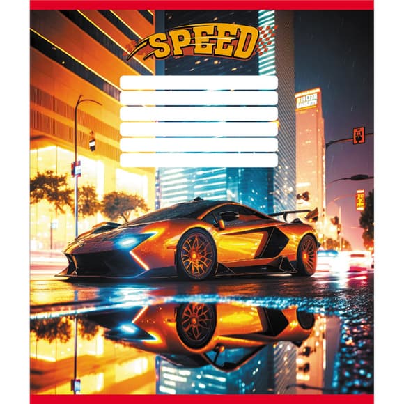 Тетрадь ученическая "Ночные огни" 012-520156L-2 в линию, 12 листов 