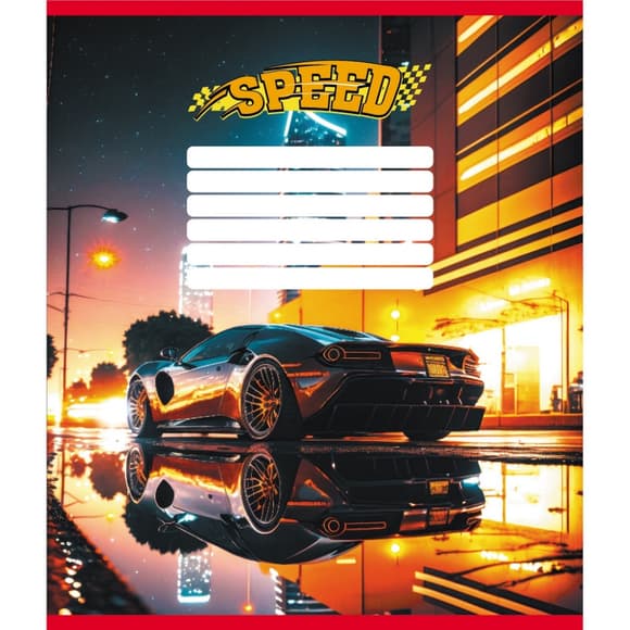 Тетрадь ученическая "Ночные огни" 012-520156L-4 в линию, 12 листов 