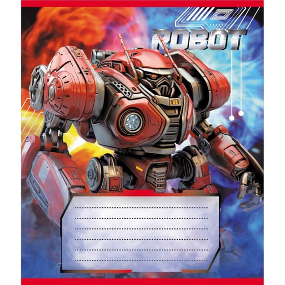 Зошит учнівський "Роботи" 012-520125L-2 в лінію, 12 аркушів 