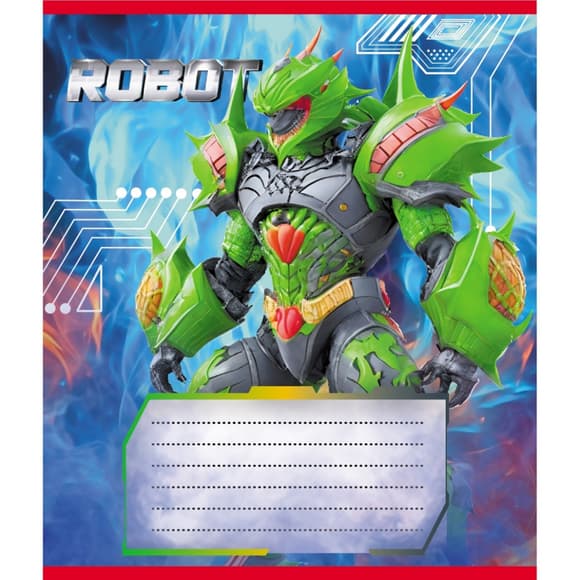 Зошит учнівський "Роботи" 012-520125L-4 в лінію, 12 аркушів 