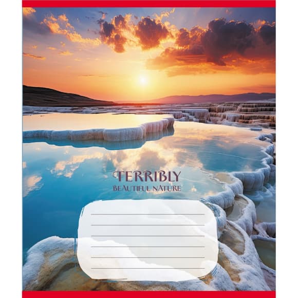 Тетрадь ученическая "Невероятно красивая природа" 024-560107L-1 в линию, 24 листа 