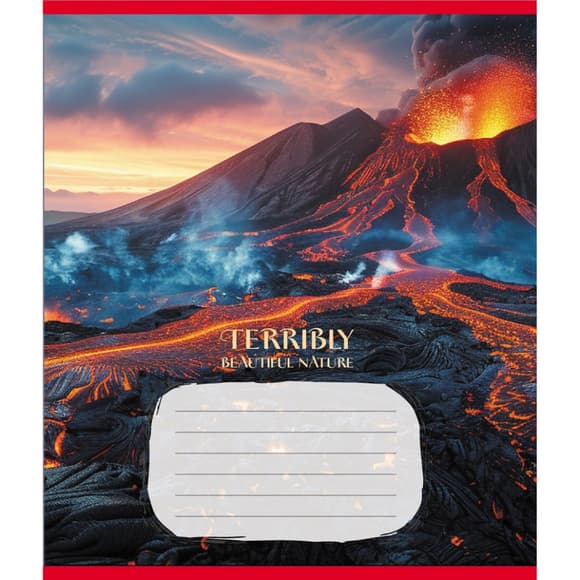 Тетрадь ученическая "Невероятно красивая природа" 024-560107L-4 в линию, 24 листа 