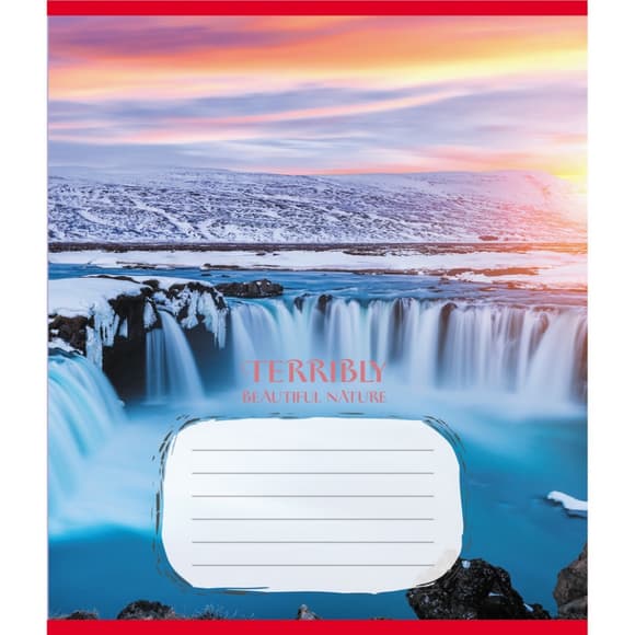 Тетрадь ученическая "Невероятно красивая природа" 024-560107L-5 в линию, 24 листа 