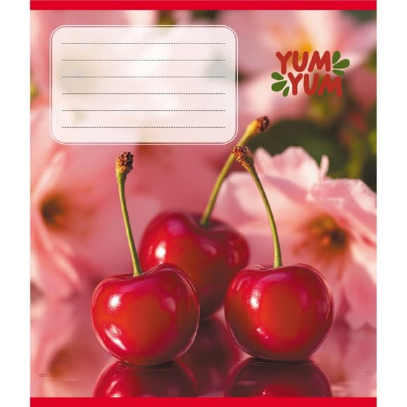 Зошит учнівський "Фрукти" 036-580143L-4 в лінію, 36 аркушів 