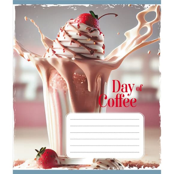 Тетрадь общая "День с кофе" 048-600193L-1 в линию, 48 листов 