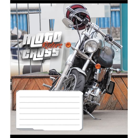 Зошит загальний "Мото" 048-600216L-2 в лінію, 48 аркушів 