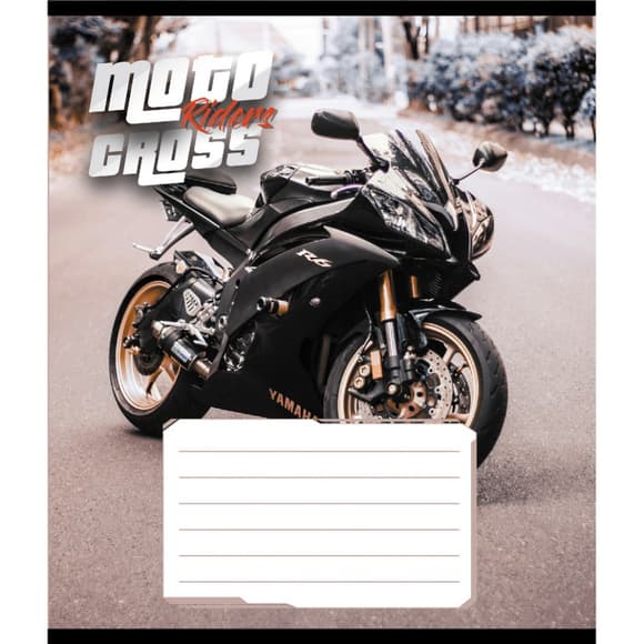 Тетрадь общая "Мото" 048-600216L-3 в линию, 48 листов 