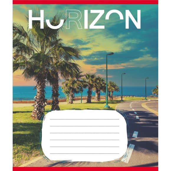 Зошит загальний "Горизонт" 096-640014L-1 в лінію, 96 аркушів 