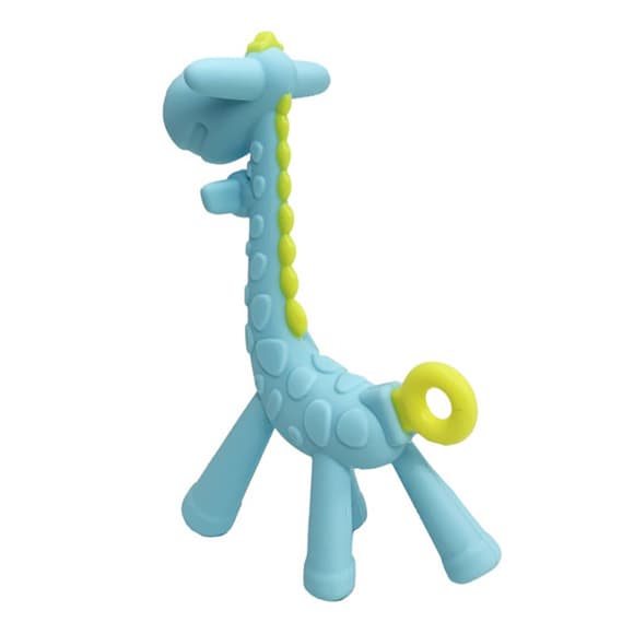 Силіконовий прорізувач "Жираф" MGZ-0416(Blue) у футлярі