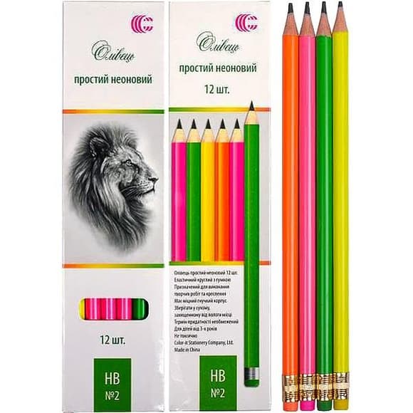 Набор карандашей CR255-12 неоновый 12 штук