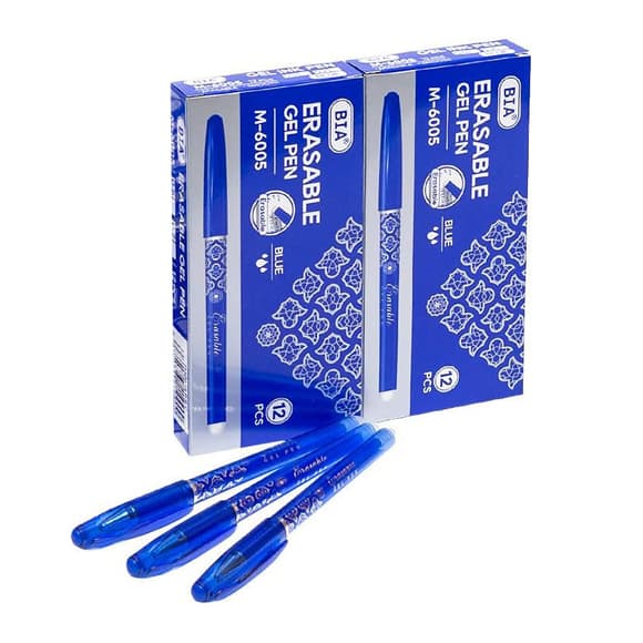 Ручка "пишет-стирает" M-6005 синяя, упаковка 12 шт 