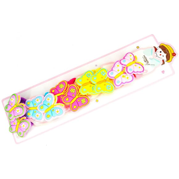 Рези нка для волос детская "Бабочки" 0108-412, 10 штук