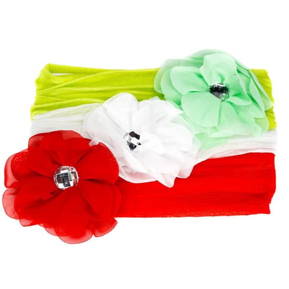 Детские повязки на голову с цветком 0107-035-1, 3 штуки