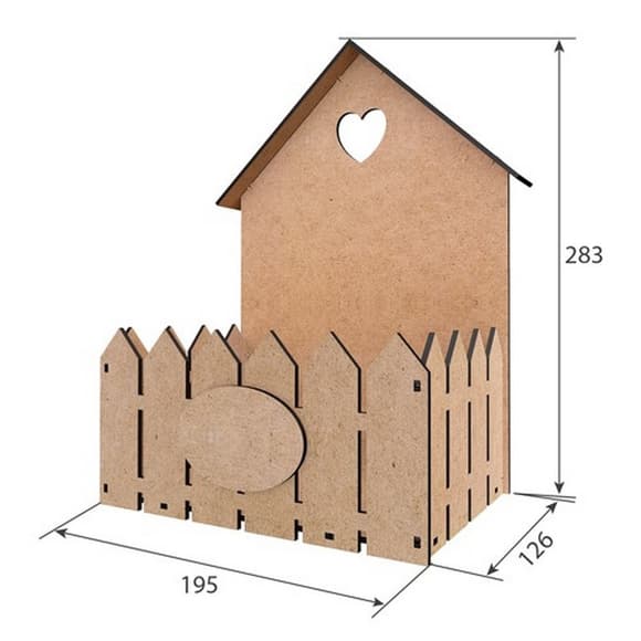 Заготовка для декорування "Будиночок" FDPO-402 для фруктів, солодощів, квітів