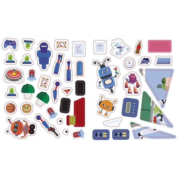 Познавательные активити Роботы 1270005 с наклейками