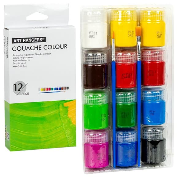 Набір гуашевих фарб "Art Ranger" WX02.T12015-2, 12 кольорів