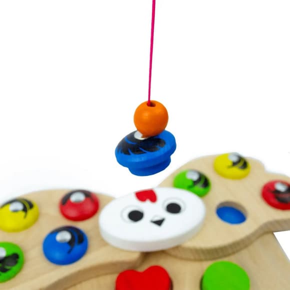 Деревянная развивающая игра "Магнитный сортер Квочка" 900637