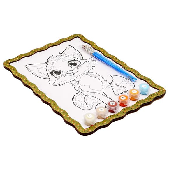 Детский набор для росписи по дереву "Лисичка" Puz-22959 формат А4