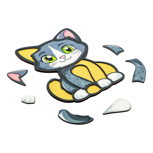 Детский пазл-вкладыш "Котик" Puz-22958, 13 элементов