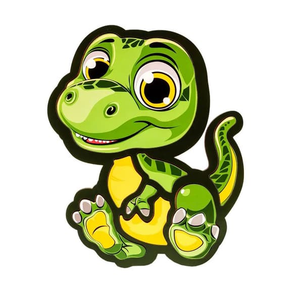 Детский пазл-вкладыш "Динозавр" Puz-22970, 8 элементов